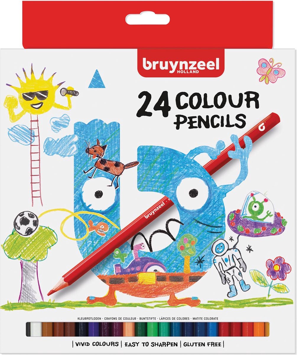BRUYNZEEL Kids 24 Kleurpotloden voor Creatieve Kinderen