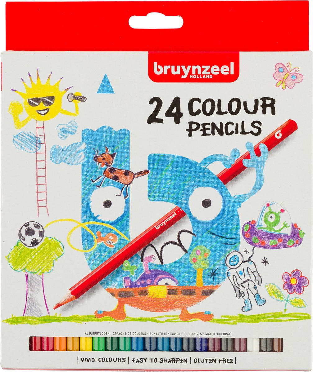 BRUYNZEEL Kids 24 Kleurpotloden voor Creatieve Kinderen