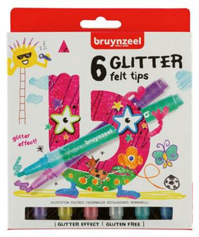 BRUYNZEEL Kids Glitterstiften Set van 6