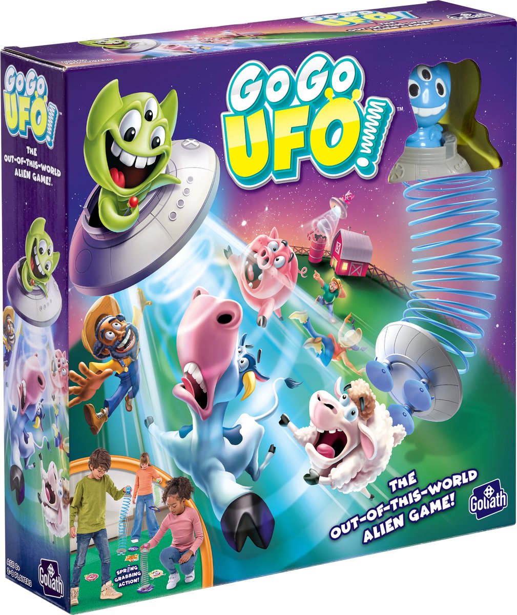 Goliath Go Go UFO Kinderspel - Vang de Boerderijdieren!