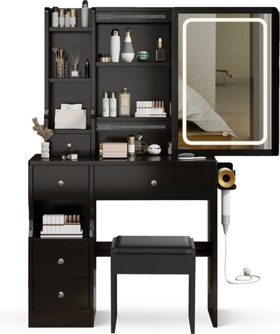 Tutabelle Wit Kaptafel met Spiegel en Stoel