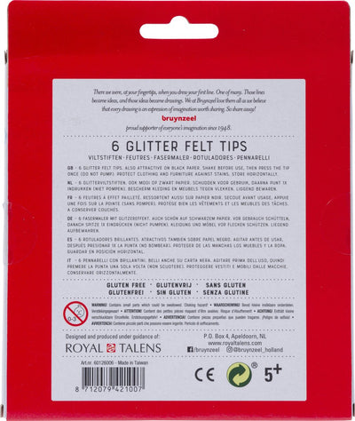 BRUYNZEEL Kids Glitterstiften Set van 6