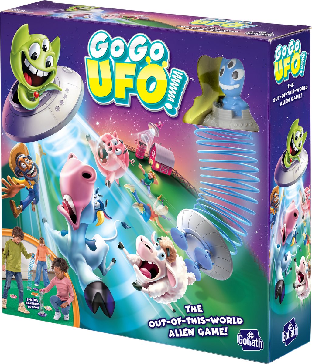 Goliath Go Go UFO Kinderspel - Vang de Boerderijdieren!