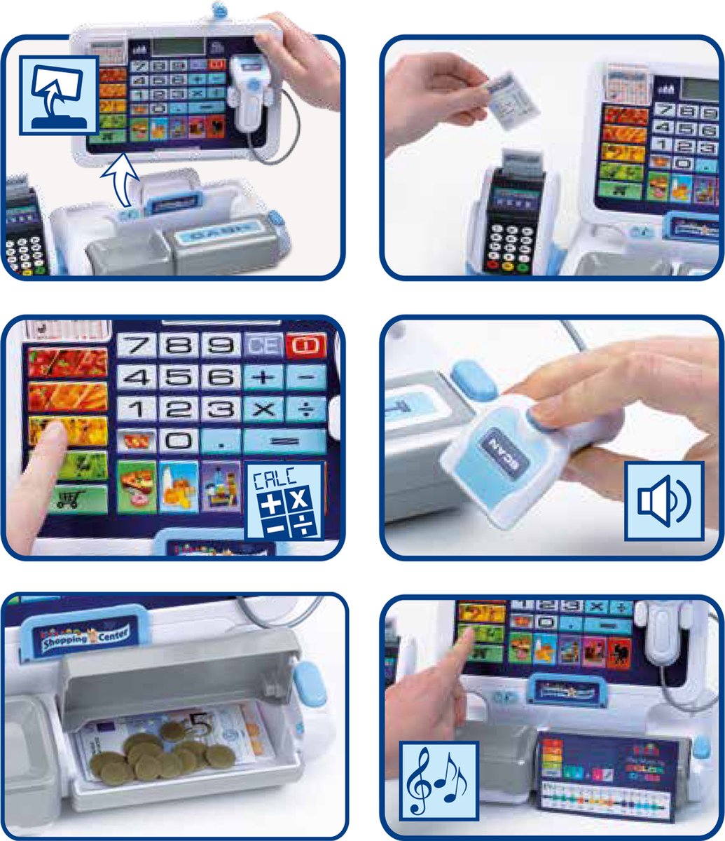 Klein Tablet Kassa met POS Terminal voor Kinderen