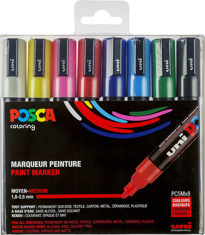 Posca Standaard Kleuren Markers PC5M 2,5 mm