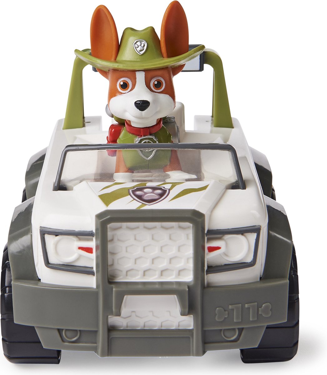 PAW Patrol Tracker Voertuig met Verzamelbare Figurine - 15 cm