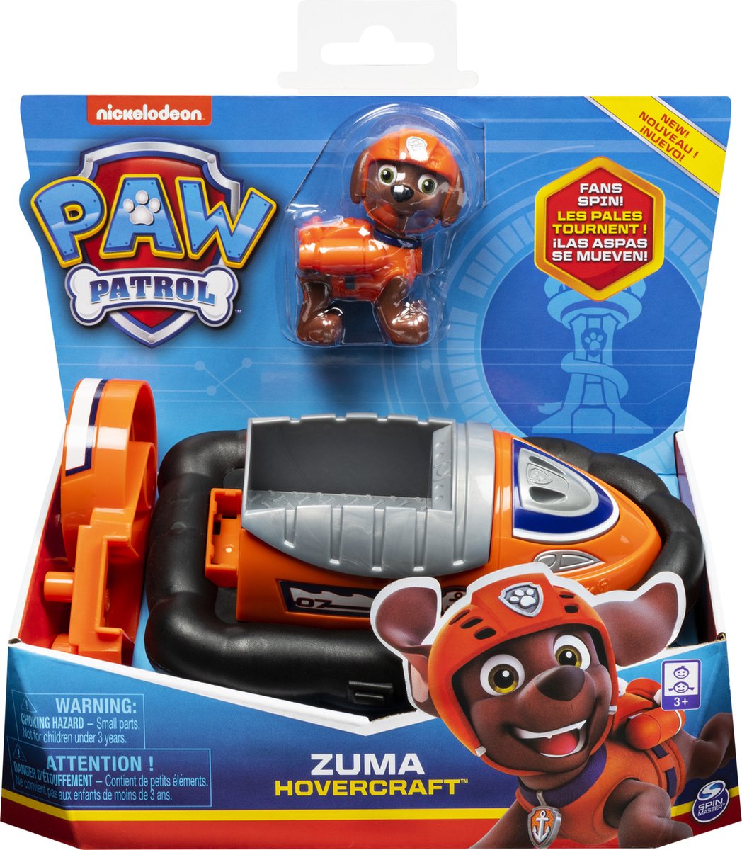 PAW Patrol Zuma's Aéroglisseur met Verzamelbare Figurine
