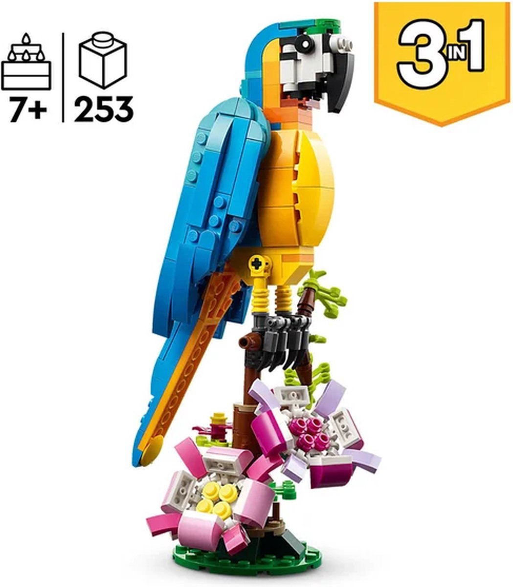 LEGO Creator 3in1 Exotische Papegaai en Meer - 31136