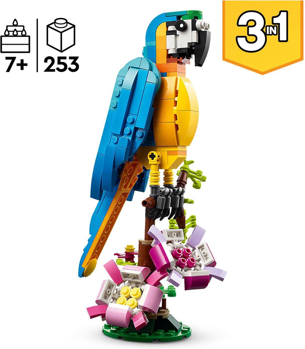 LEGO Creator 3in1 Exotische Papegaai en Meer - 31136