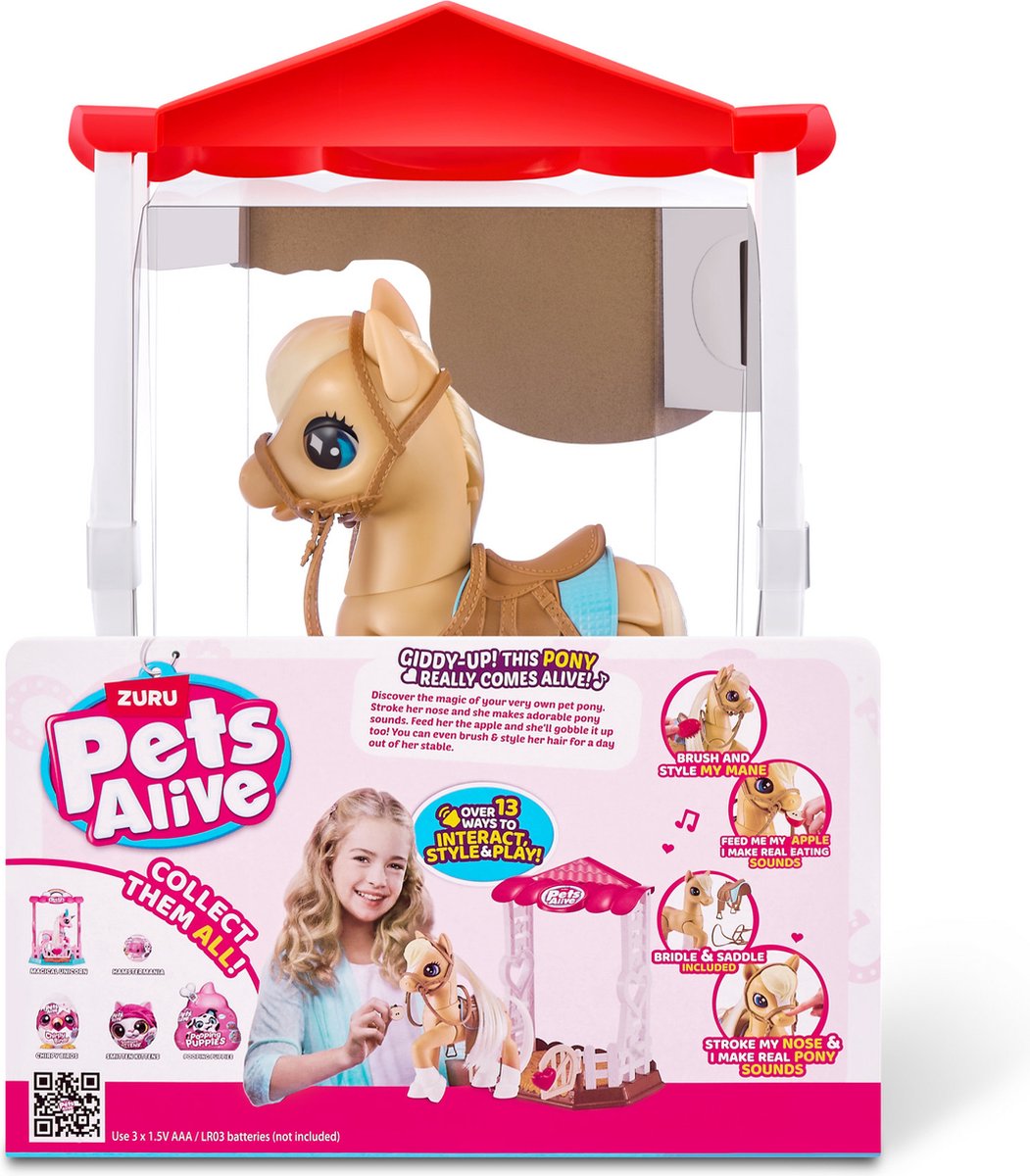 PETS ALIVE Magisch Pony Speelset met Stal - 32cm