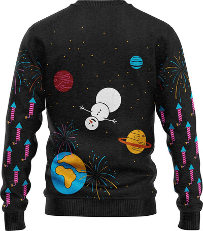 JAP Christmas Lichtgevende Kersttrui (M) - Zwart - 100% Gerecycled