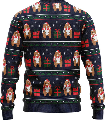 JAP Kersttrui Ugly Christmas Beer Cadeau Unisex M - Donkerblauw