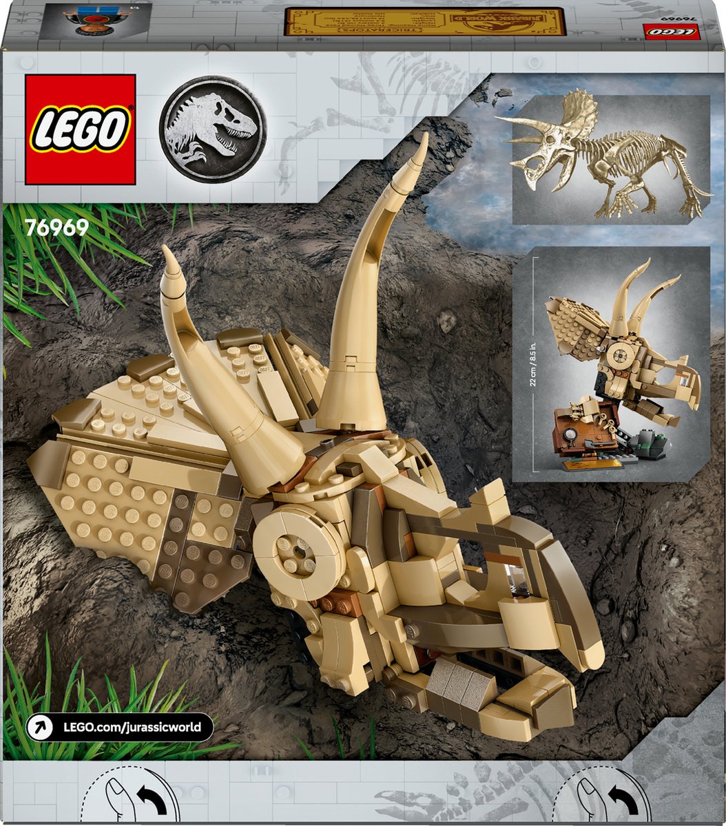 LEGO Jurassic World Triceratops Fossielen Schedel - 76969