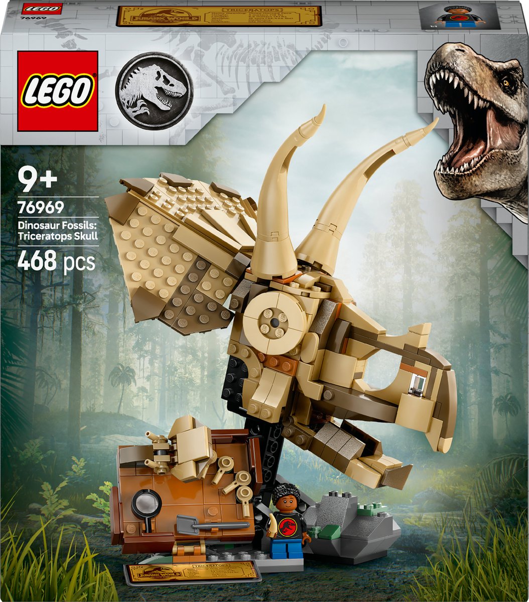 LEGO Jurassic World Triceratops Fossielen Schedel - 76969