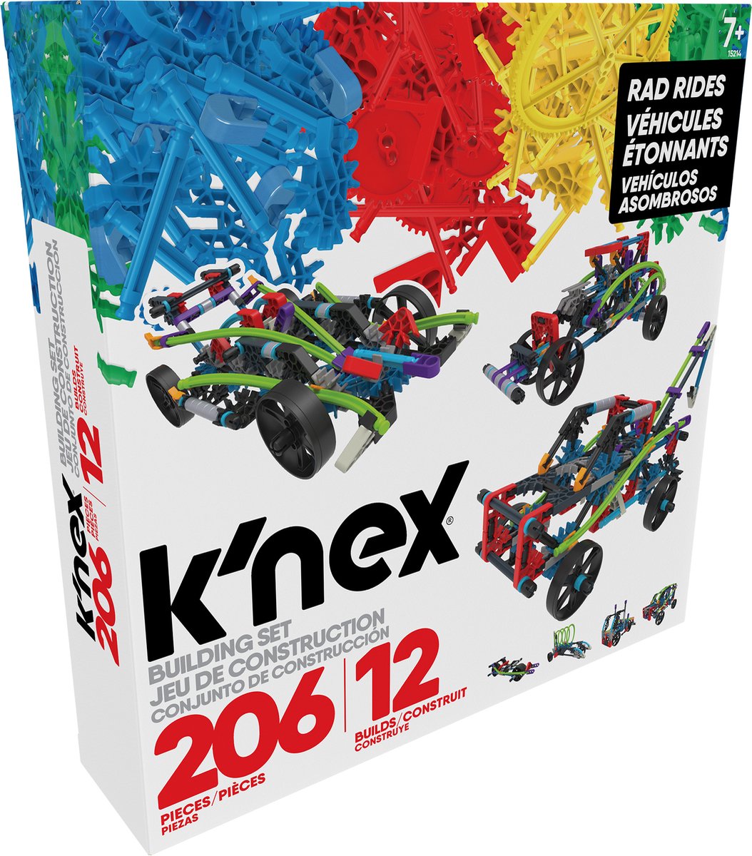 K'NEX Robuuste & Snelle Voertuigen Bouwset - 12 Modellen