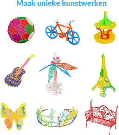 Sans marque Enzoda Stylo 3D Startpakket Roze met Navullingen