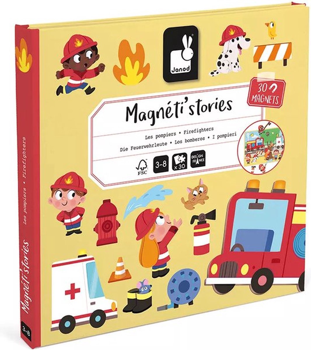 Janod Magneti'Stories Magnetenset Brandweermannen