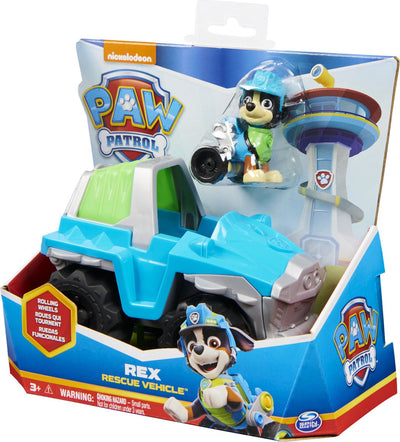 PAW Patrol Rex Voertuig en Speelfiguur - 15 cm