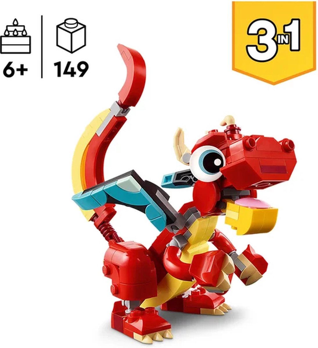 LEGO Creator 3-in-1 Rode Draak - 31145