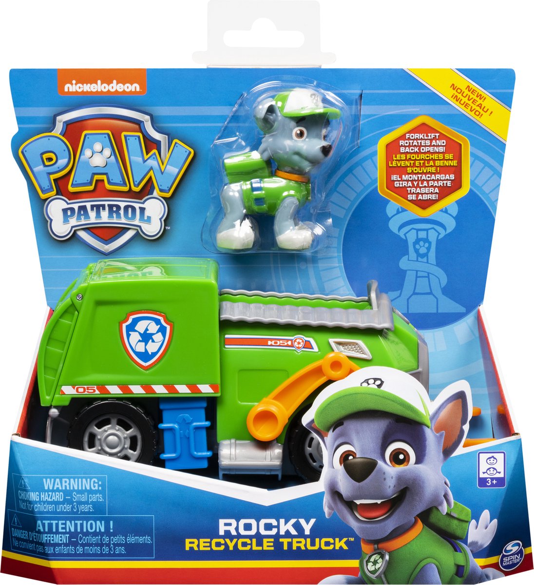 PAW Patrol Rocky's Recycleerwagen met Verzamelbare Figuur
