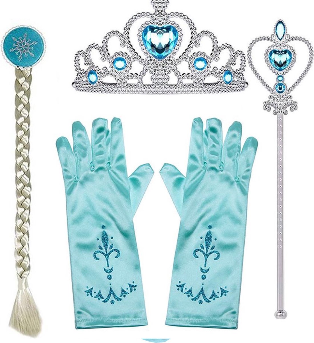 JOYAKIDS Elsa Glamour Prinsessenjurk met Accessoires - 104-110