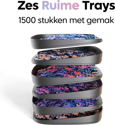 Puzzlup Stapelbare Puzzelplateaus Set - 6 Stuks tot 1500 St.