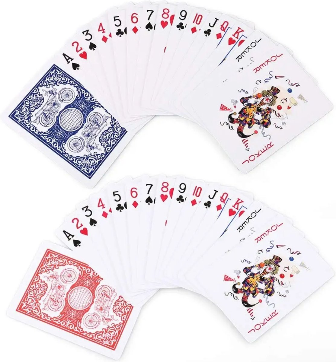 Boncy Hoogwaardige Speelkaarten Set - Rood en Blauw