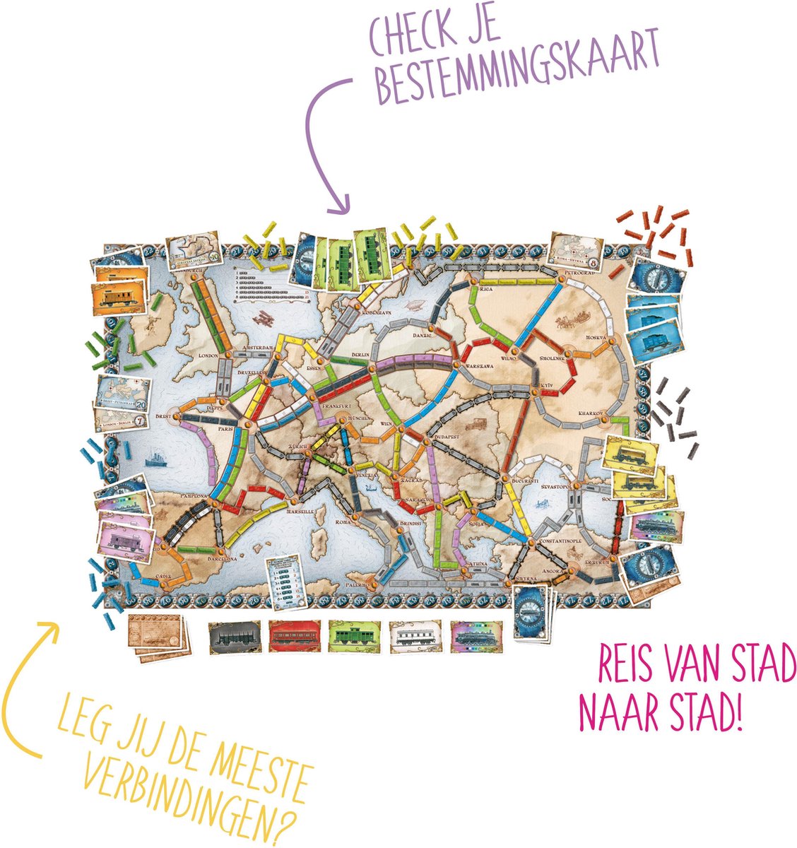 Days of Wonder Ticket to Ride - Europa Bordspel Strategie