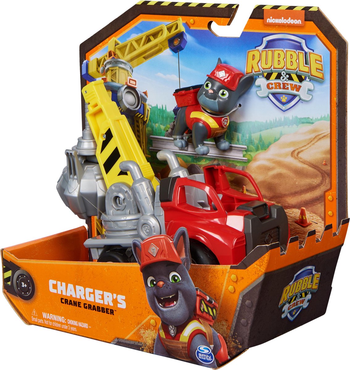 Rubble & Crew Charger's Kraanwagen met Speelfiguur en Beweegbare Delen