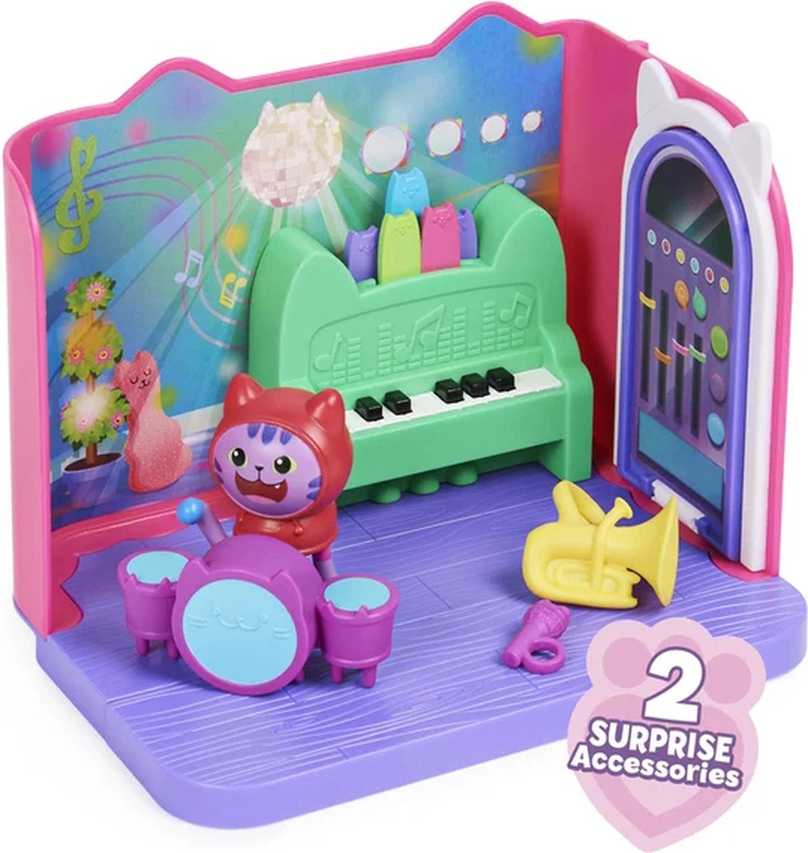 Gabby's Poppenhuis DJ Speelset Muziekkamer Herbe à Chat