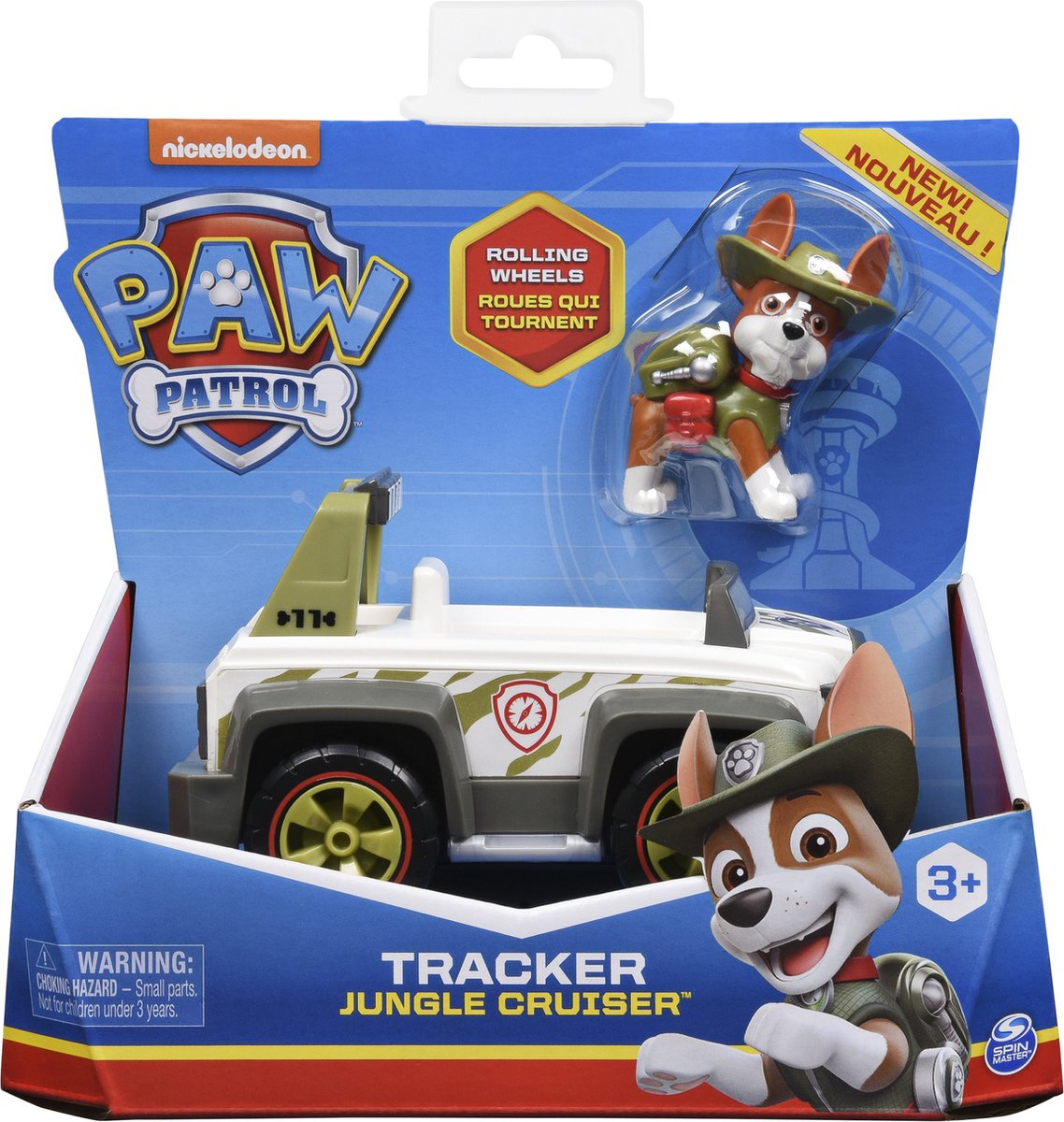 PAW Patrol Tracker Voertuig met Verzamelbare Figurine - 15 cm