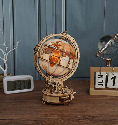 Robotime Luminous Globe ST003 - Houten Wereldbol Maquette