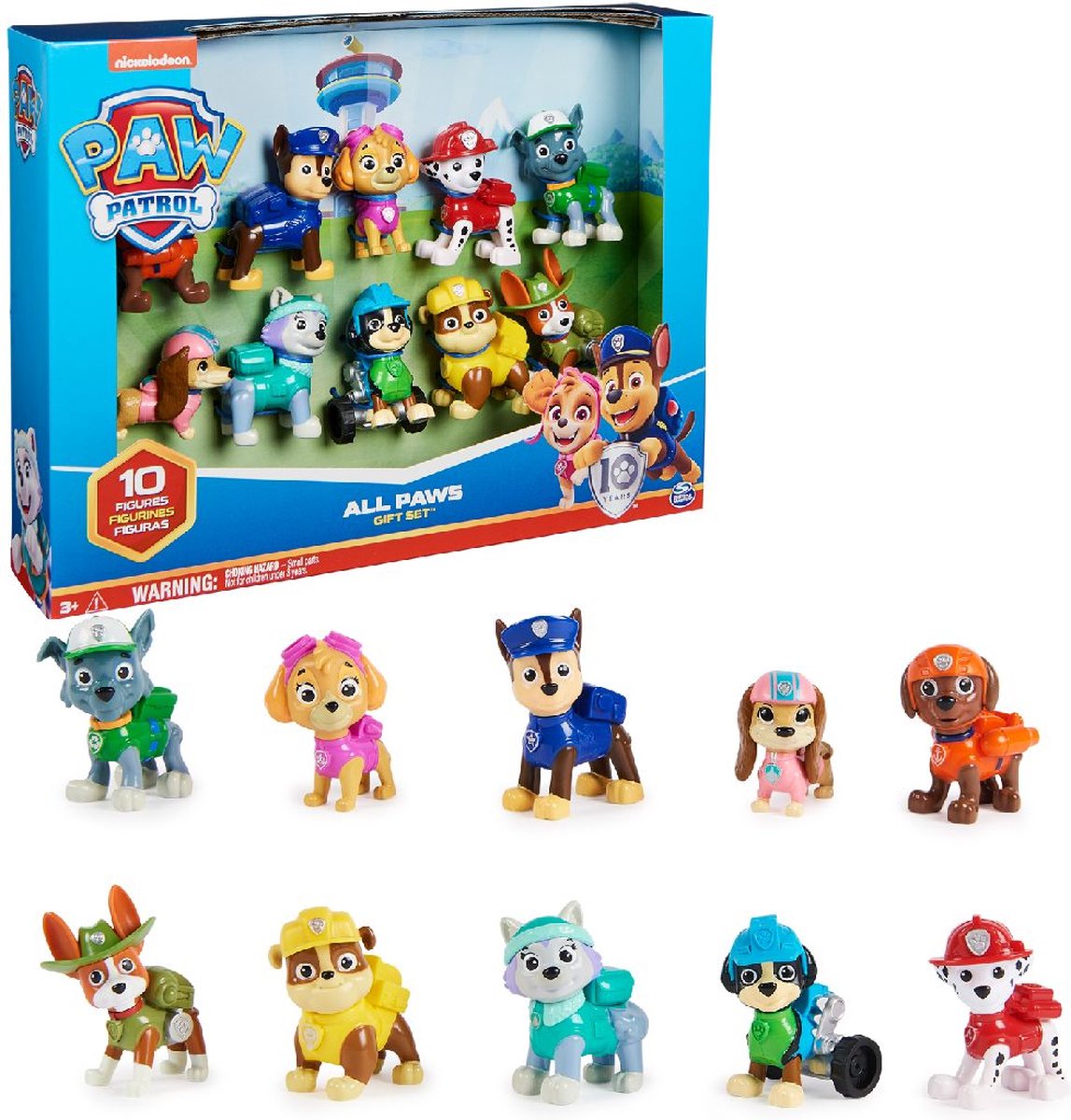 PAW Patrol 10e Verjaardag Collectie - 10 Articulerende Figuren