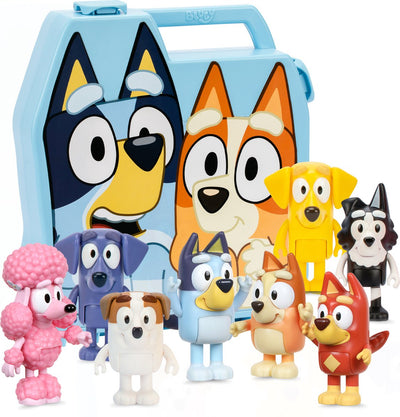 Moose Toys Bluey Deluxe Verzamelkoffer met 8 Figuren