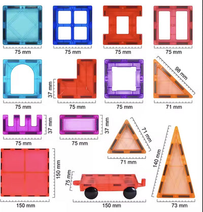 Sans marque Magnetische Bouwblokken Kinderen 100 Stuks Speelset