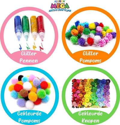 Allerion® Complete Ambachtelijke Knutselset - 375 Accessoires