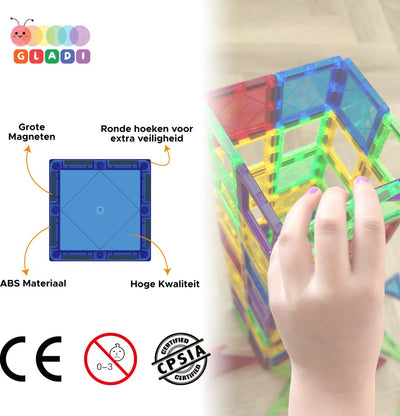 Gladi Magnetische Speelset 103-delig voor 3-12 jaar