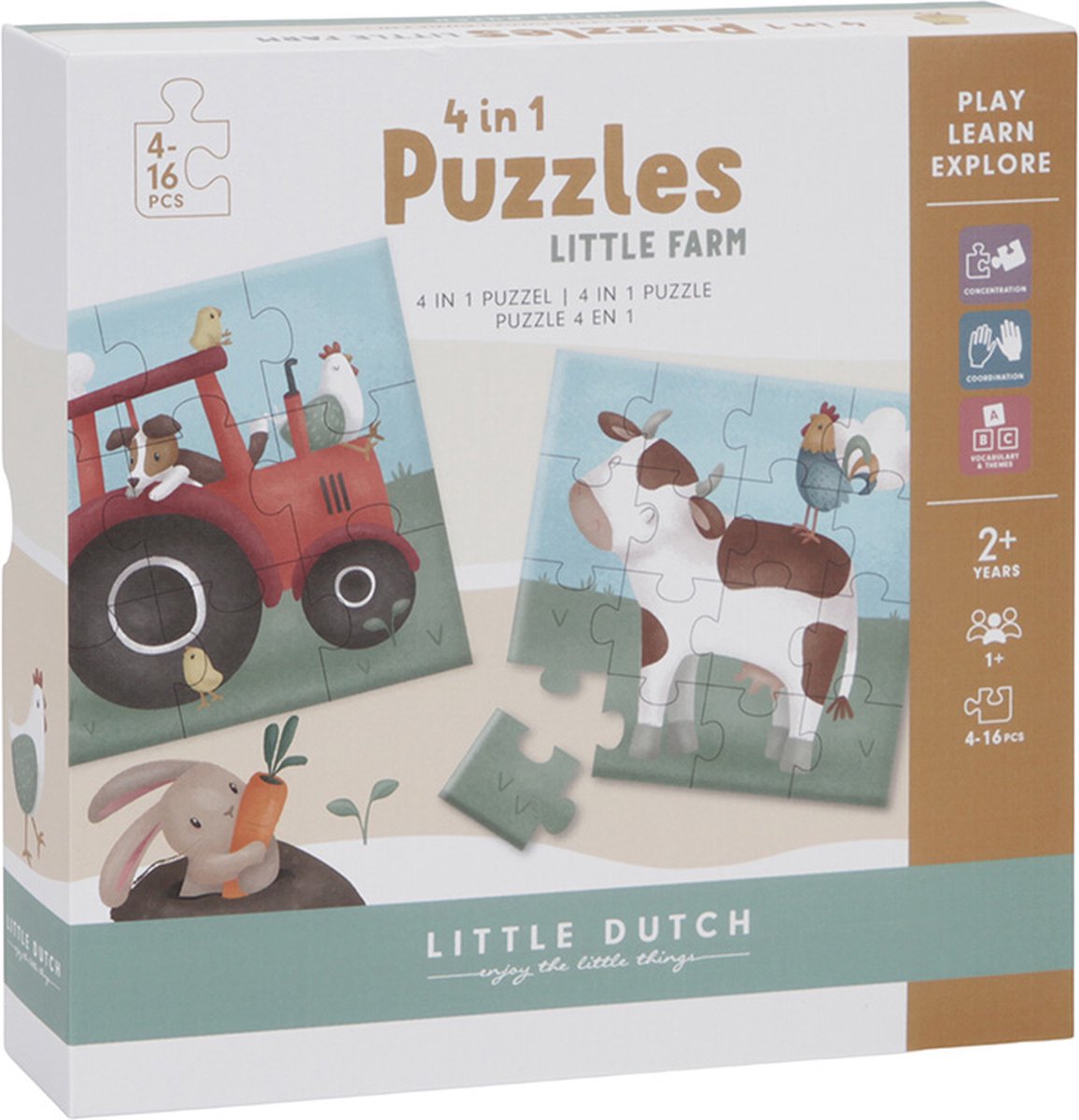 Little Dutch - 4-in-1 Puzzel Little Farm FSC