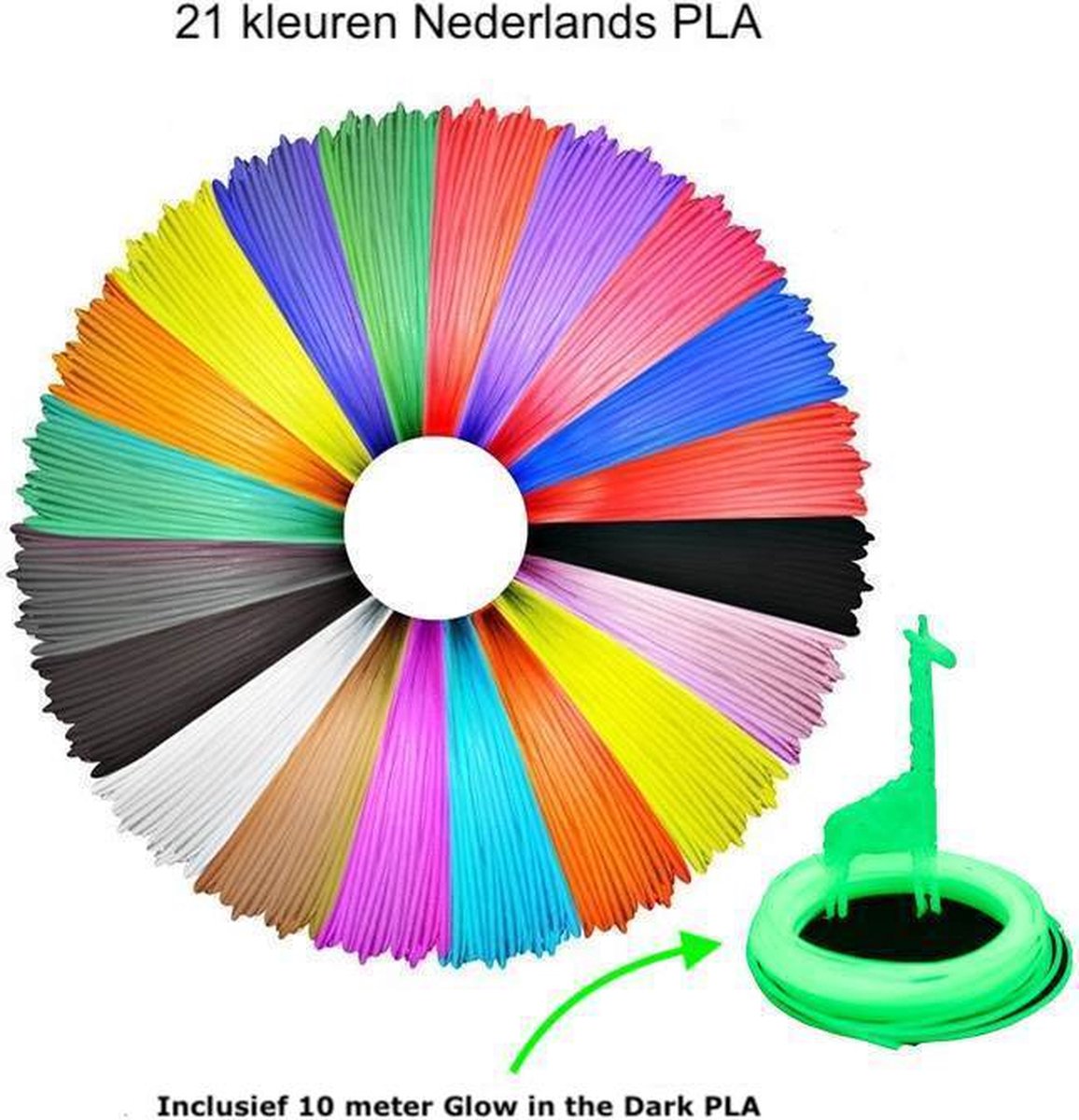 Vleugel 3D Pen Filament PLA 1,75mm - 110m - 22 Kleuren