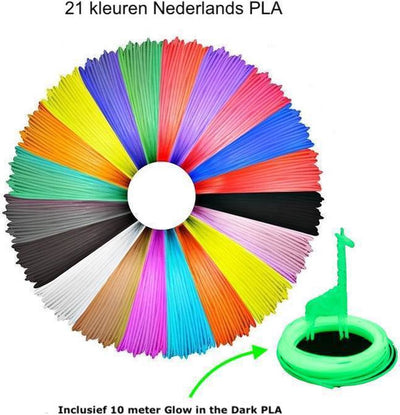 Vleugel 3D Pen Filament PLA 1,75mm - 110m - 22 Kleuren