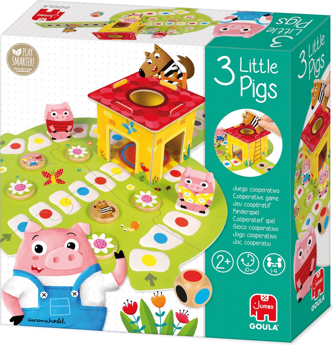 Goula 3 Kleine Biggetjes Houten Spel