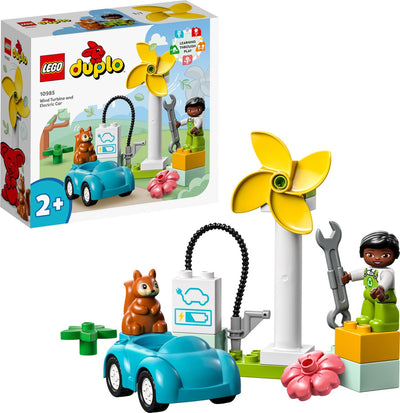 LEGO DUPLO Mijn Stad Windmolen en Elektrische Auto - 10985