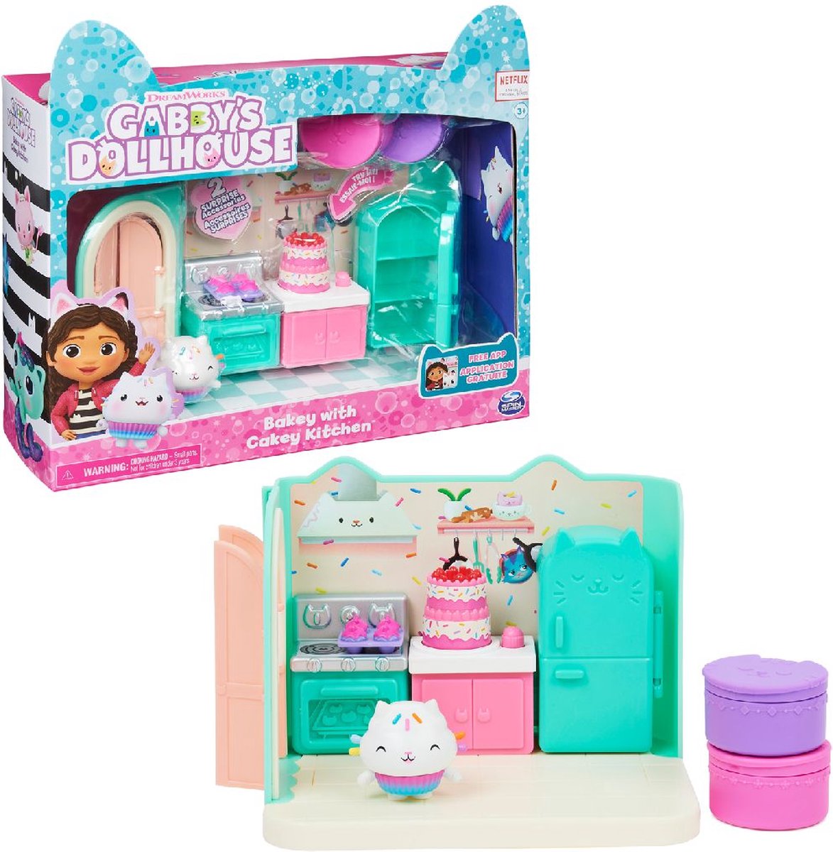 Gabby's Poppenhuis Bakset met Cakey en Accessoires