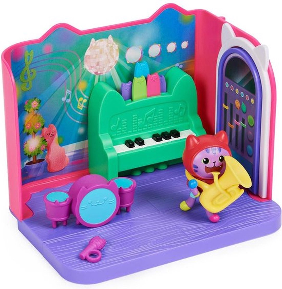 Gabby's Poppenhuis DJ Speelset Muziekkamer Herbe à Chat