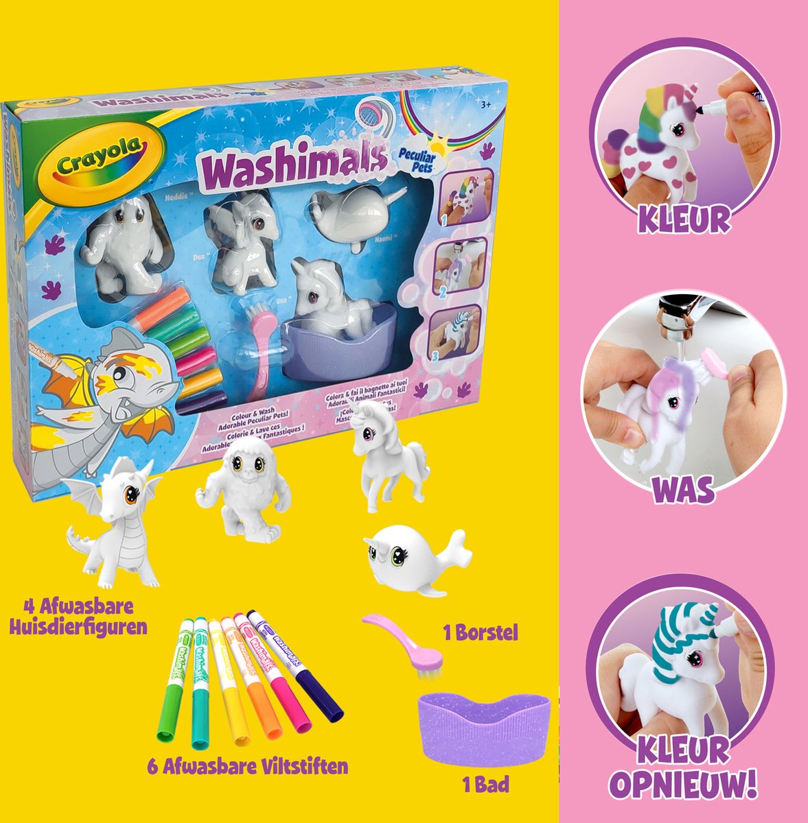 Crayola Washimals Fantasie Dieren Speelset