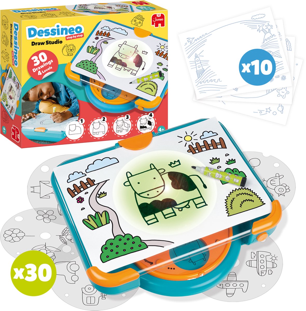 Jumbo Dessineo Leren Tekenen Set voor Kinderen vanaf 4 jaar