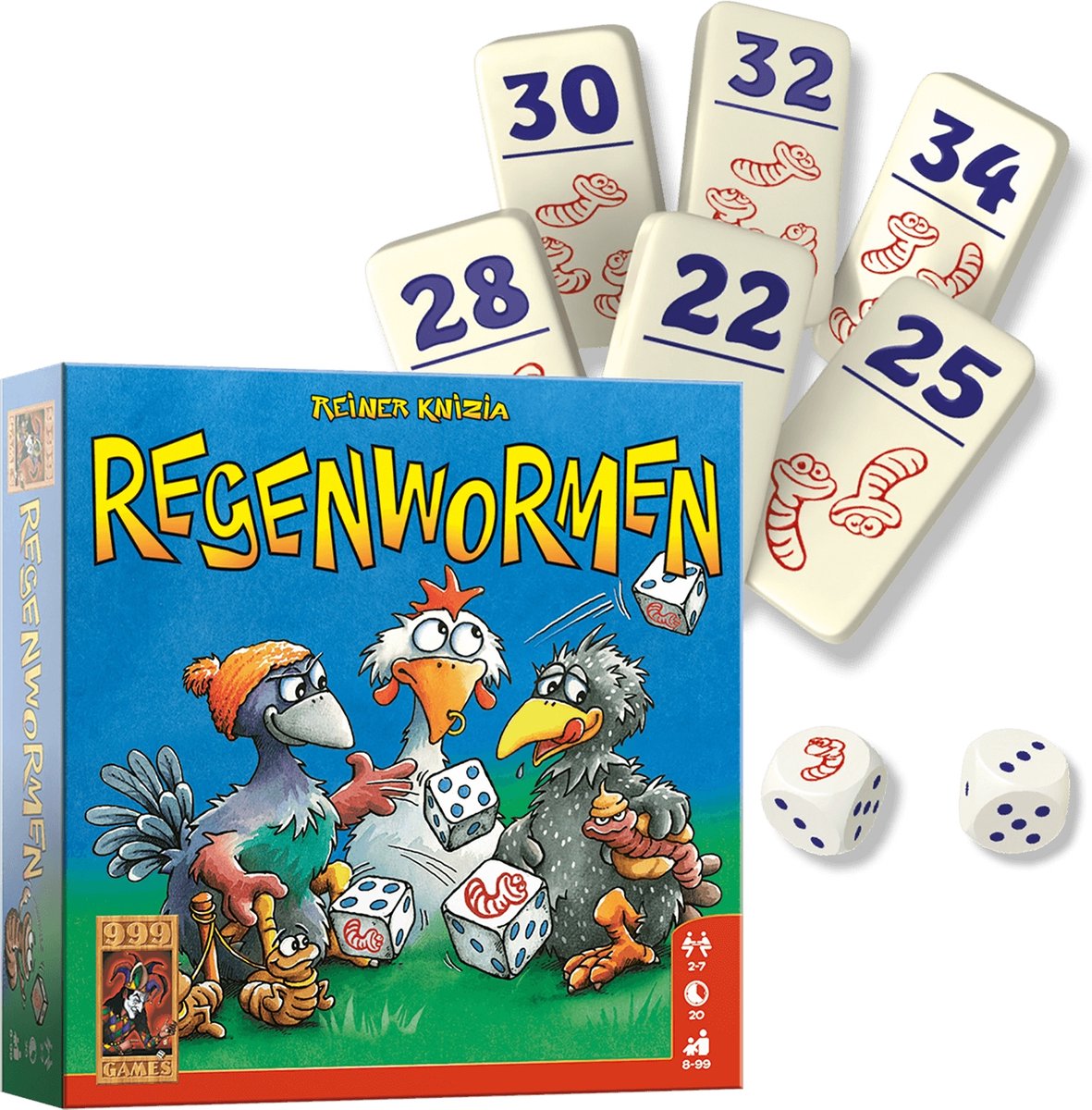 999 Games Regenwormen Tactisch Tegelspel