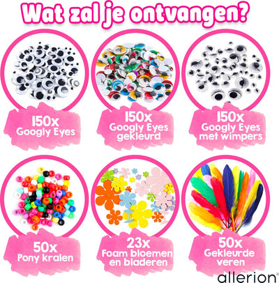 Allerion Glitter Knutselset Eenhoorn - 1043 Stuks