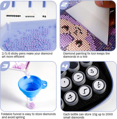 BOTC Diamond Painting Opbergdoos met 60 Potjes en Toolkit