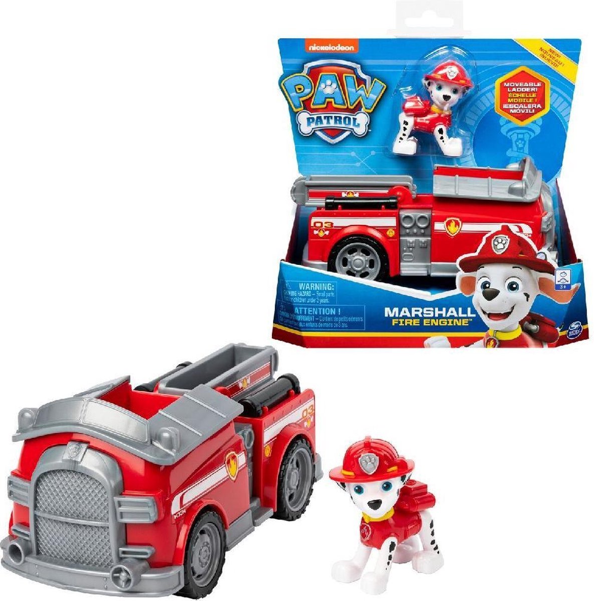 PAW Patrol Marcus' Brandweerwagen met Verzamelbare Figuur